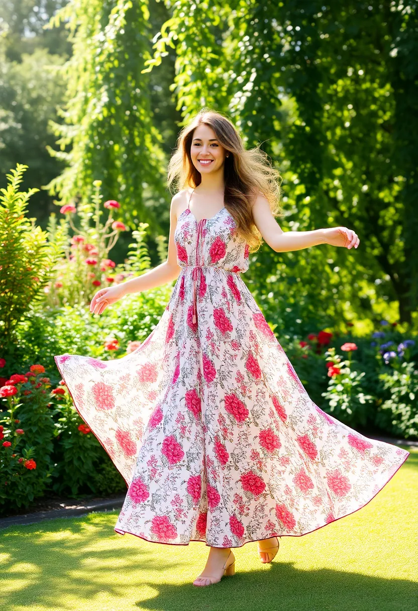 20 Trendy Summer Outfits That Will Make You the Star of Every BBQ (Everyone Will Ask Where You Got #6!) - 1. Bohemian Maxi Dress