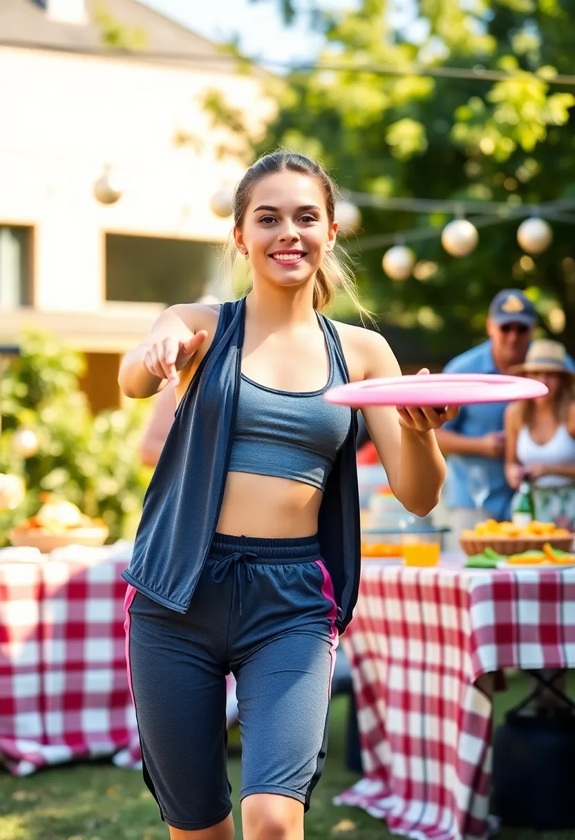 20 Trendy Summer Outfits That Will Make You the Star of Every BBQ (Everyone Will Ask Where You Got #6!) - 13. Sporty Athleisure Look