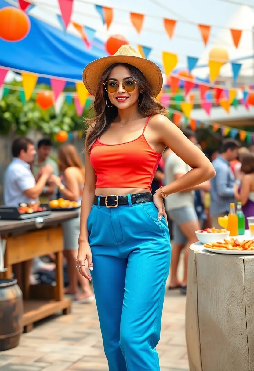 20 Trendy Summer Outfits That Will Make You the Star of Every BBQ (Everyone Will Ask Where You Got #6!) - 18. Color Block Outfit
